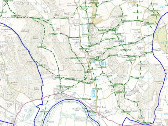 rights of way map for the south ward